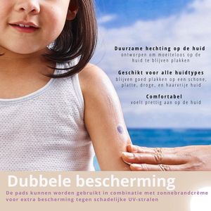 uv bescherming sticker 40 stuks - zonnebrandcrème sticker - ideaal voor kinder - UV sticker - zon bescherming -