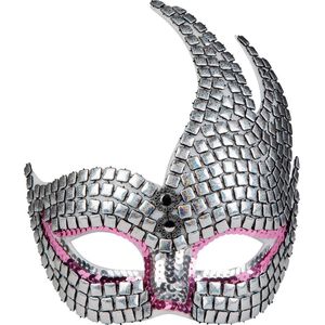 Boland - Oogmasker Venice brillanti Roze - Volwassenen - Burlesque - Glamour - Carnaval accessoire - Venetiaans masker
