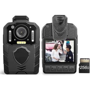 WNHB® Lichaamscamera 1080p – Bodycam met Nachtzicht, Geluidsopname en 128GB Geheugen – Draagbare Beveiligingscamera