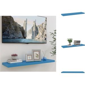 vidaXL Wandrek Honingraat MDF - 90x23.5x3.8 cm - Blauw - Wandsteun