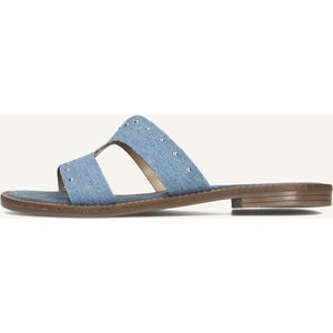 Notre-V - 22743 - Slippers - Blauw - Denim - Zilverkleurige Studs