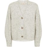 Freequent Dames vest blauw (Maat: L) - Mélange - Halslijn: V-hals,