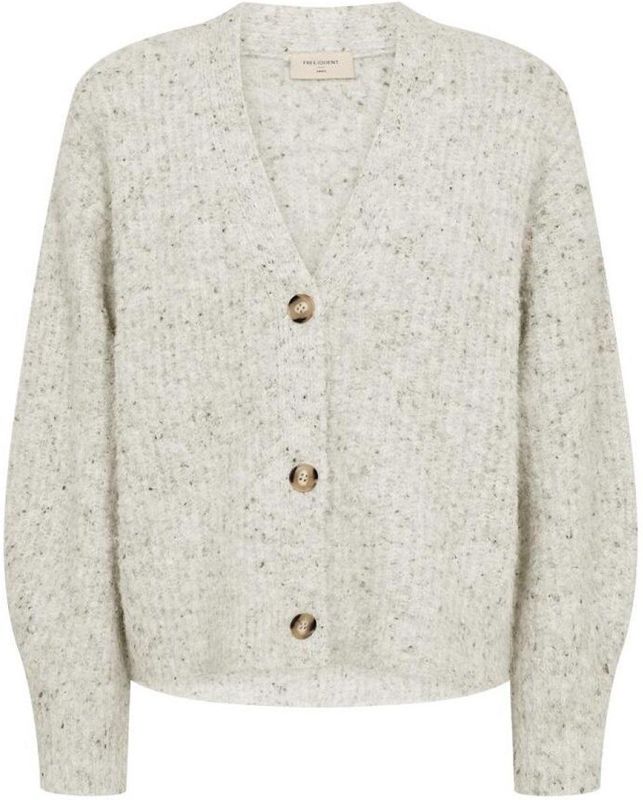 Freequent Dames vest blauw (Maat: L) - Mélange - Halslijn: V-hals,