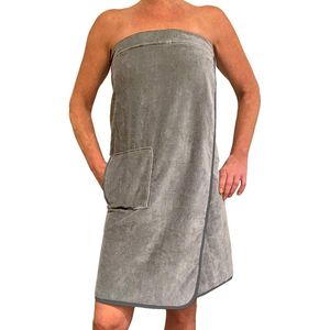 Saunakilt voor dames en heren met klittenbandsluiting en zak van 100% katoenen saunakilt sarong