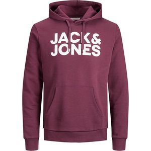 Heren Classic Hooded Sweatshirt - Basic Sweater in Port Royale/Pure Wit, XL