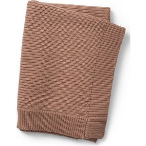 Elodie Gebreid baby dekentje met wol- Wiegdeken-Dekentje - Faded Rose (75x100cm)