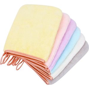 Inovra - Set van 6 Microfiber Body Wash Wanten voor Zachte Reiniging - Absorberend, Herbruikbaar en in 6 Verschillende Kleuren - Ideaal voor Bad en Spa - Make-up Verwijderen - 8 Inch.