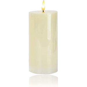 Led kaars - 17 cm- Echte Wax - Vlamloze veilige kaars - batterij - Brandveilig - Flameless candle - Kindveilig - Realistisch vaste vlam - Decoratie - Kerst - Tijdstimer - Realistisch