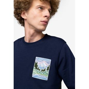 A-dam Bob Ross Painting - Sweater - Katoen - Trui - Dames en Heren - Donker Blauw - XL
