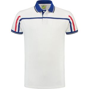 Lemon & Soda polo met tipping en korte mouwen voor heren in de kleur wit in de maat 3XL.