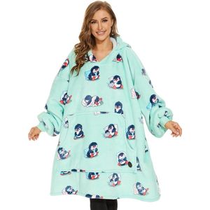 Inovra ® Extra Zachte Oversized Damestrui met Sherpa Voering en Praktische Zakken