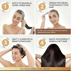 Haarmasker met Marokkaanse argan olie en Keratine 2x 100 ml