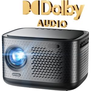 ULTIMEA Native 1080P met Autofocus & 6D Trapezcorrectie, 4K Home Cinema Beamer Zwart