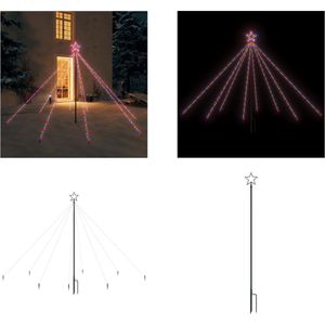 vidaXL Kerstboomverlichting 400 LED's binnen/buiten 2-5 m meerkleurig - LED-boomverlichting - LED-boomverlichtingen - Kerstverlichting - Kerstverlichtingen