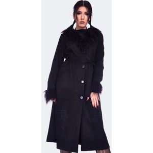 Jawbreaker Spirited Embroidered Maxi Suede Dames Lange jassen - zwart - L