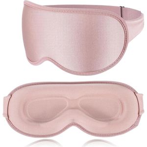 Verduisterend 3D stereo slaapmasker - Schattige roze ooghoezen - Verstelbaar voor op reis - Diepe en comfortabele nachtrust