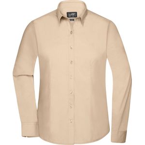 James and Nicholson Blouse Dames Met Lange Mouwen (Stone) Maat XXL