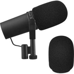 kwmobile Windkap geschikt voor Shure SM7B / SM27 / PGA27 - Vervangende microfoon windkap - Schuim - zwart