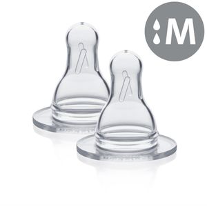 Medela Medium Flow reservespenen - Speen past onder ringdeksel van Medela - Medela speen - 2 stuks - Maat M