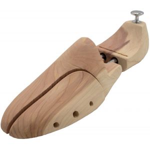 Floris van Bommel - Luxe ceder houten schoen spanner met knop maat 40 - Geleverd in zwarte fluwelen opberg schoenen zak in omdoos