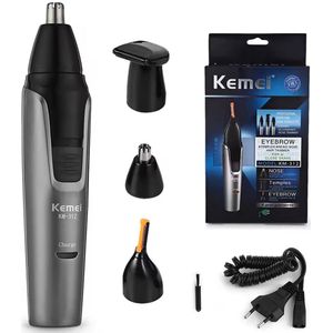 3in1 Kemei Oplaadbare Scheerapparaat - Krachtige Multifunctionele Scheerapparaat Set - Baard + Haar + Wenkbrauw + Neus Trimmers - Voor Pijnloze ontharing en de perfecte Lichaamshaar verzorging - Unisex