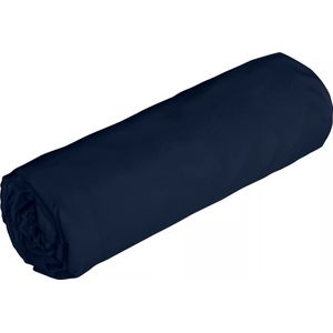 Vente-unique Hoeslaken in satijn met 92 draden/cm² - 140 x 190 cm - Hoogte 30 cm - Blauw - ABILY de PALACIO