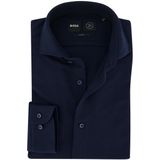 Boss slim fit overhemd navy effen lange mouw