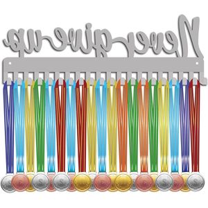 Sport Medailles Display Stand Wall Mount Hanger Decor Roestvrij Staal - 20 Haken Opslag voor Thuis Badge - Running Voetbal Gymnastiek - Meer dan 60 titels