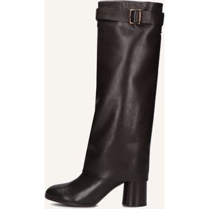 Lina Locchi - Mw 551 - Hoge Laarzen - Bruin - 8 cm Blokhak