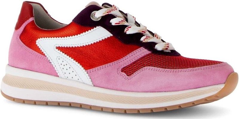 Gabor - Nette Schoenen - Rood Roze Wit - Uitneembaar Voetbed