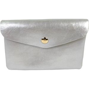 Flora & Co - Dames Portemonnee - Portefeuille - Beurs - Wallet - met rits - zilver