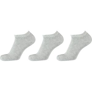 Grijze Sneaker Sokken | 6 Paar | Multipack Unisex Maat 43-46 | Enkel Sokken | Voor Heren en Dames