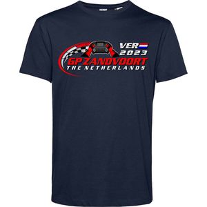 T-shirt Stuur VER 2023 GP Zandvoort | Formule 1 fan | Max Verstappen / Red Bull racing supporter | Navy | maat XXL