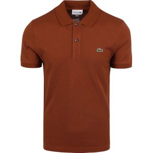 Lacoste Poloshirt Pique Roest Bruin - Maat M - Heren