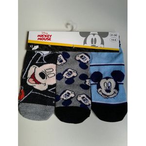 Mickey Mouse - sneakersokken Mickey Mouse - 3 paar - jongens - maat 31/34