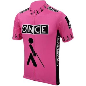 Retro Wielershirt ONCE - roze trui maat 2XL