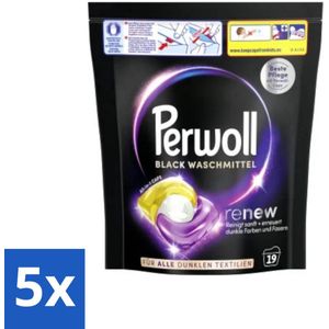 Perwoll - Wasmachinecapsules - Donkere Was - 19 Wasbeurten - Bulkverpakking - 5 stuks