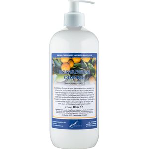 Bodylotion Orange 1 Liter met witte pomp - stijlvolle en duurzame uitstraling