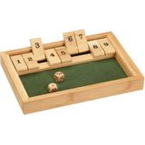 Shut The Box 9 (Bamboe) - Eco-vriendelijk gezelschapsspel met 9 stenen - Afmetingen: 255 x 170 x 30 mm