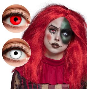 Boland - 3-maands duolenzen Creepy Clown - Volwassenen - Halloween en Horror, Clowns en Circus - Halloween en Horror- Clowns en Circus