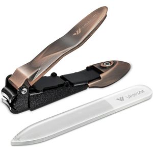 Ergonomische Nagelknipper met Vanger voor Mannen en Vrouwen - Roestvrijstalen Nagelsnijder voor Vingernagels en Teennagels