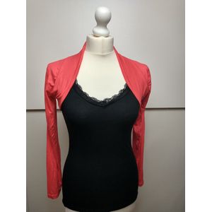 Dames banned bolero Alinda lange mouwen rood maat S/M