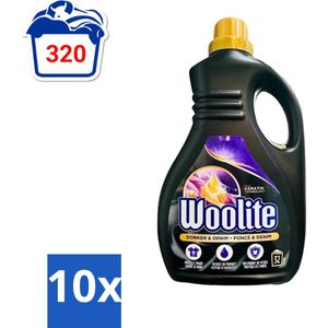 Woolite Dark - Vloeibaar Wasmiddel - Met Keratine - Donkere & Denim Was - 32 Wasbeurten - 1,9L - Bulkverpakking - 10 stuks