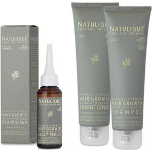 NATULIQUE TRIPPLE PACK - Anti Hair Loss Shampoo + Conditioner + Serum 2 x 150ml + 50ml