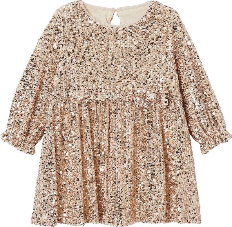Festliches Baby Kleid - Goud - Met Pailletten