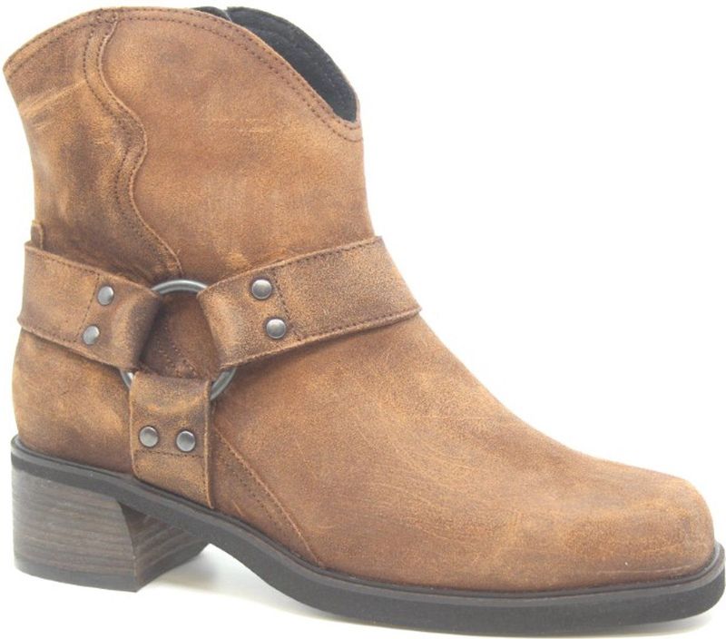 Durea - Korte Laars 9820 825 1763 - Cognac Suede - Wijdte H