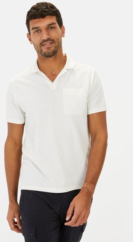 camel active Poloshirt met korte mouwen en borstzak - Maat menswear-S - Wit