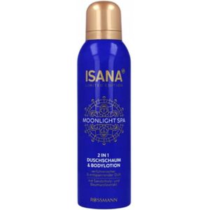 Isana Midnight SPA - 2 in 1 Doucheschuim en Body Lotion | 1x 200 ml - Sandelhout en Katoenextract | Limited Edition 2025