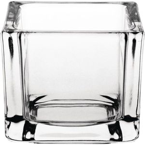 Olympia Doorzichtig Glazen Theelichthouders Vierkant GM224