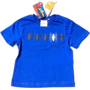 Marvel Spiderman t-shirt - Spiders - blauw - maat 98/104 (4 jaar)